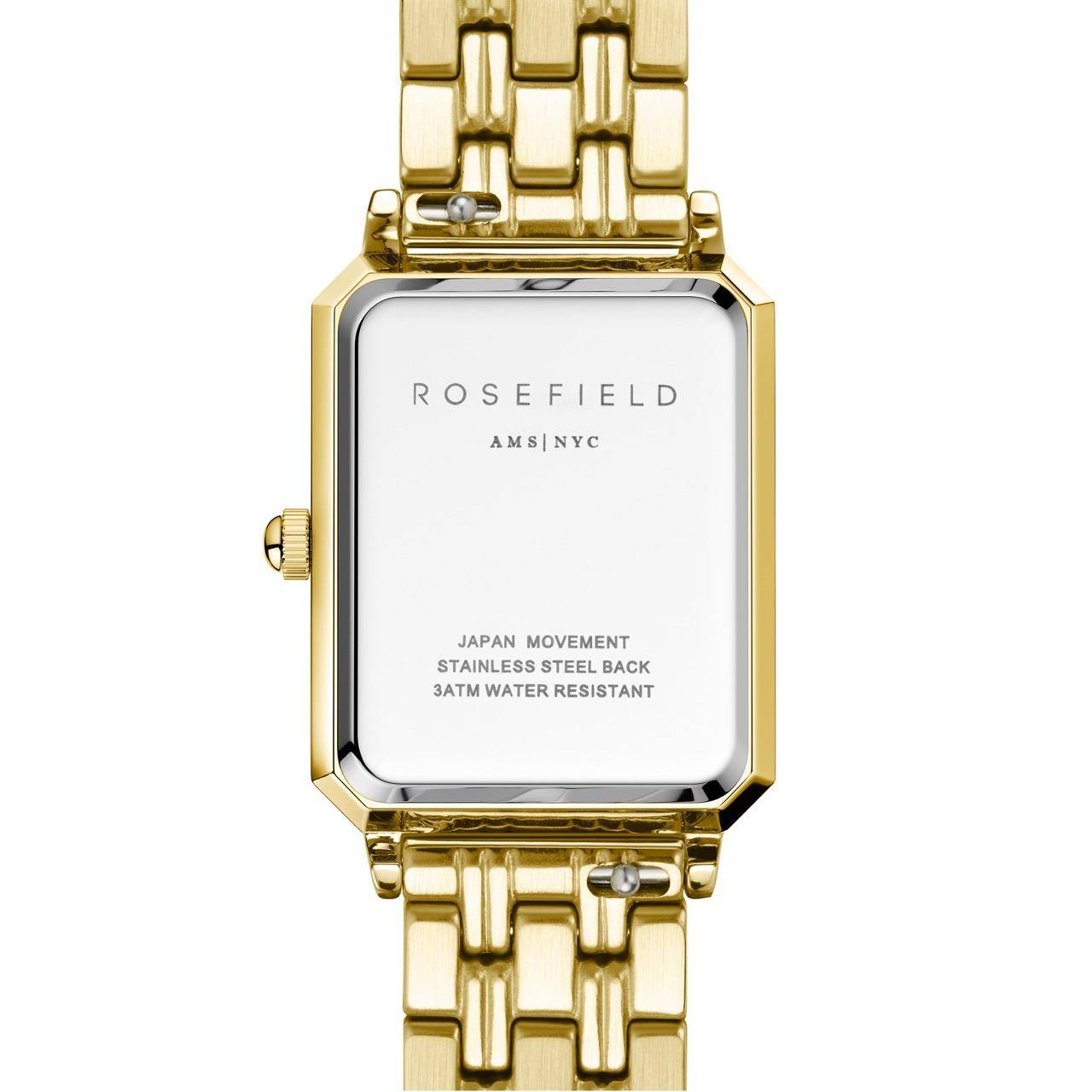 Rosefield Damenuhr Octagon XS Smaragd-Grün Gold eckig OEGSG-079