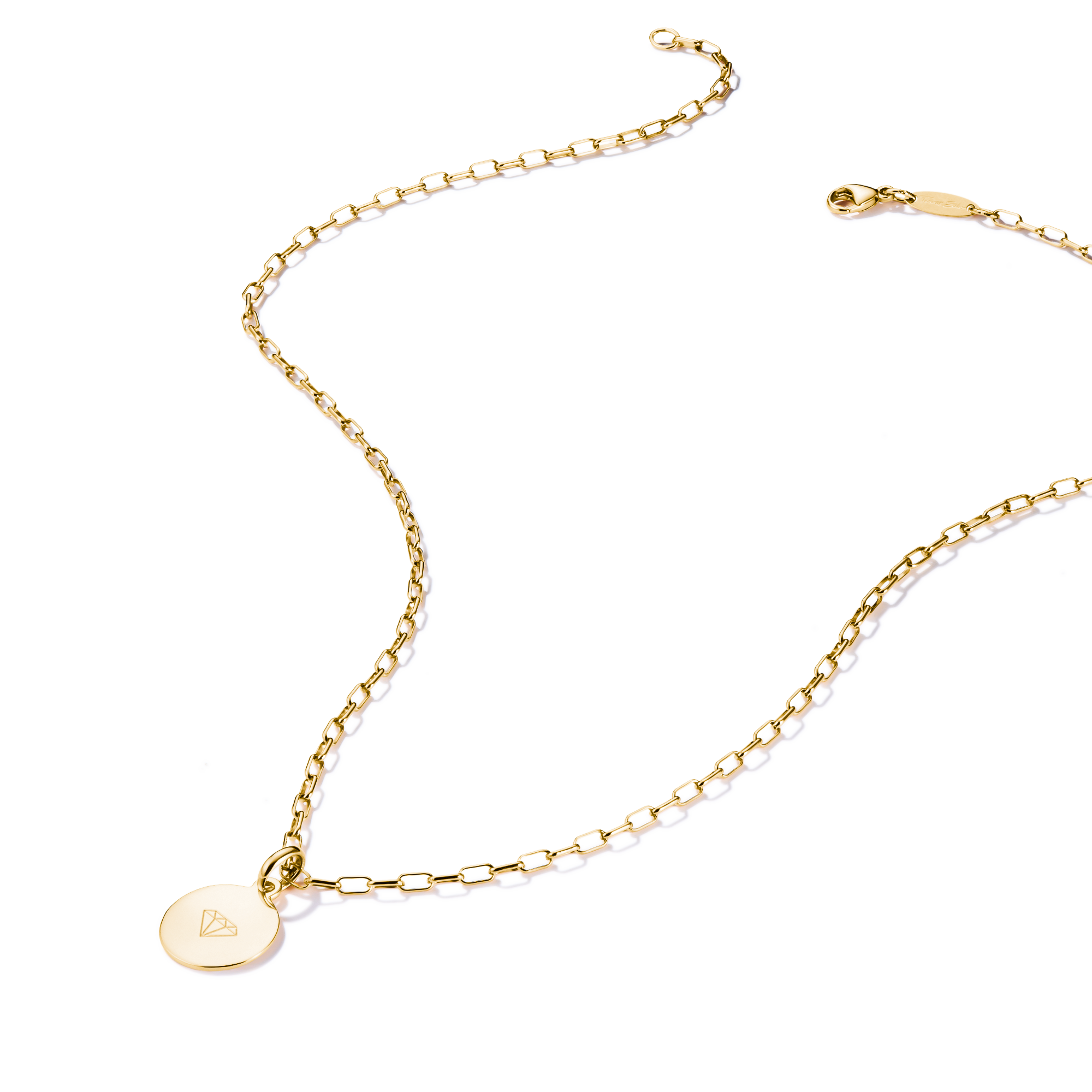 Thomas Sabo KE2328-413-39-L70v Charm-Kette Paperclip vergoldet
