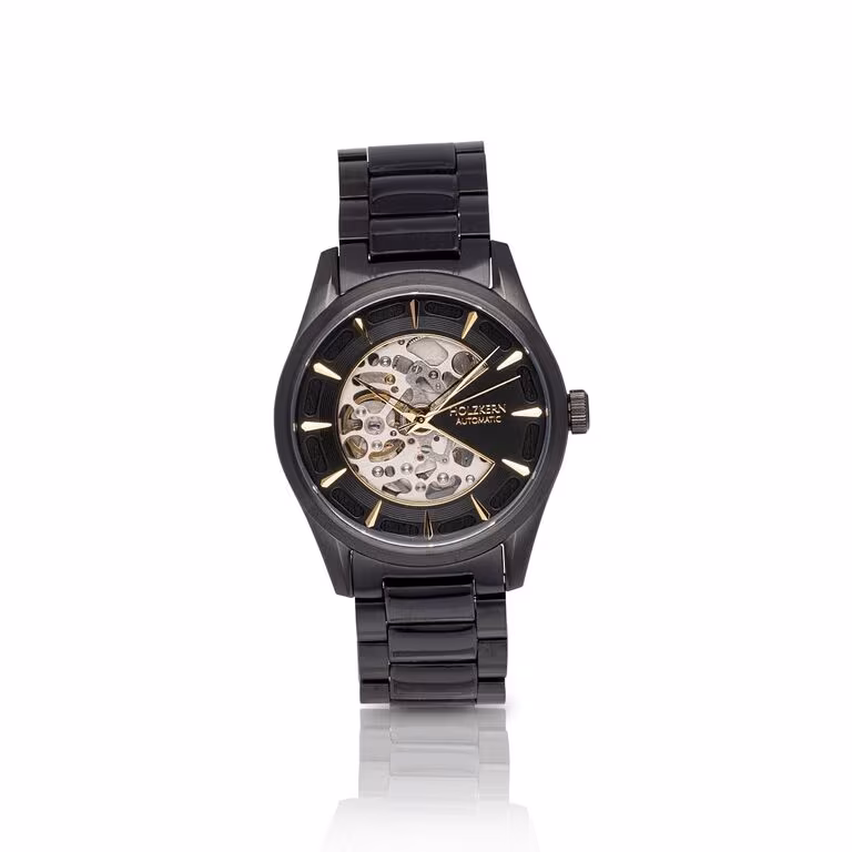 Holzkern Herrenuhr Woodleigh Ahorn & Schwarz