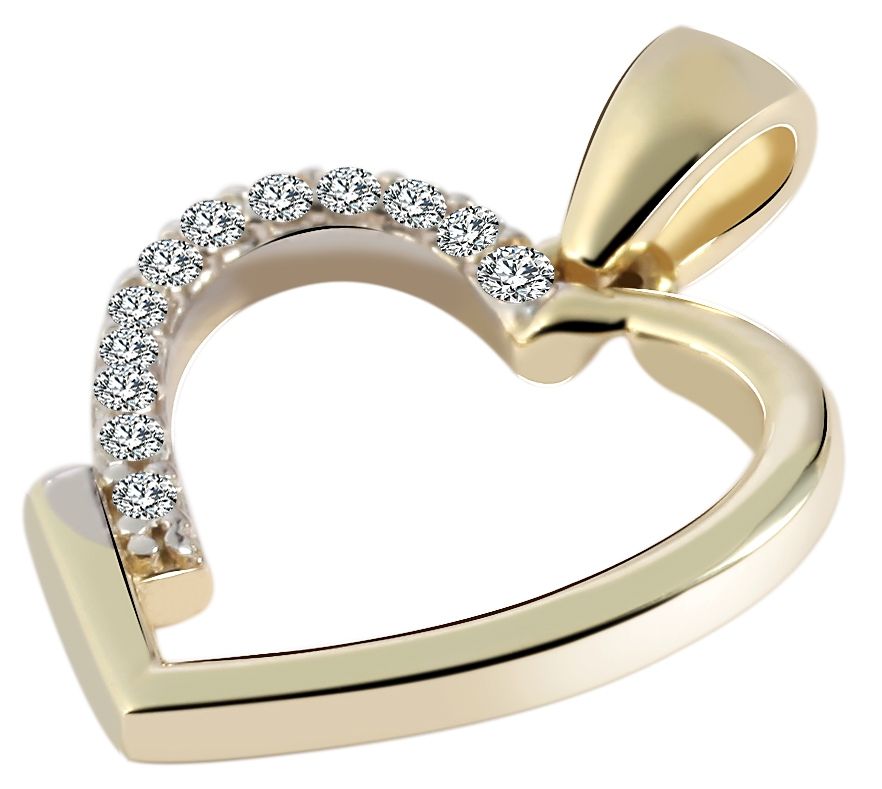 Akzent Goldanhänger Tess Herz mit Zirkonia – 375/- Gold, ohne Kette