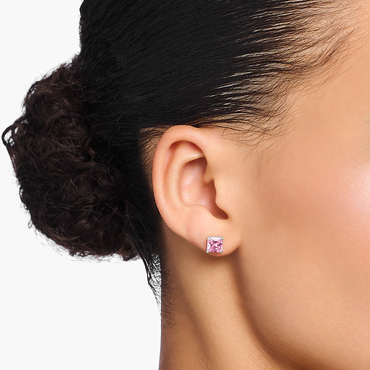 Thomas Sabo H2174-051-9 Ohrstecker mit pinkem Stein Silber