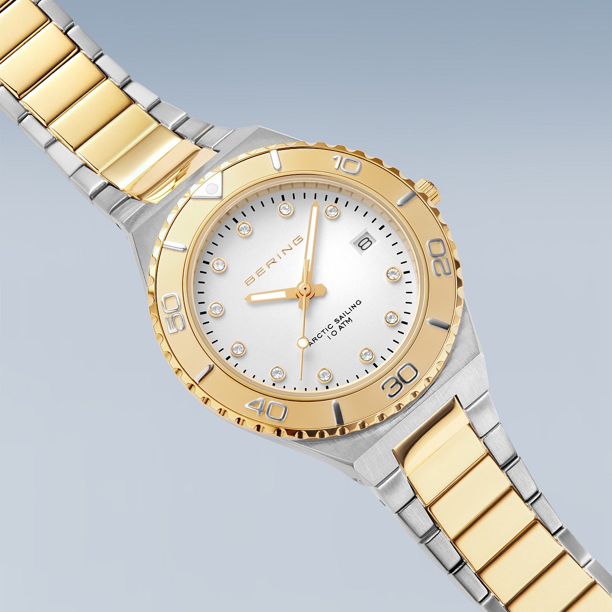 BERING Damenuhr Classic Collection bicolor 36 mm Datum 18936-710