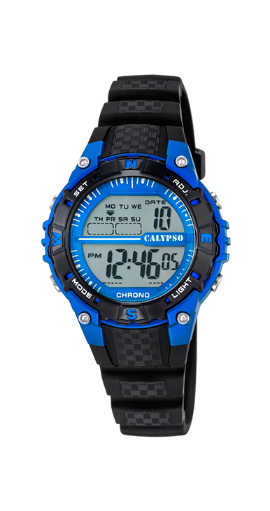 Calypso Armbanduhr Digital schwarz-blau K5684/5
