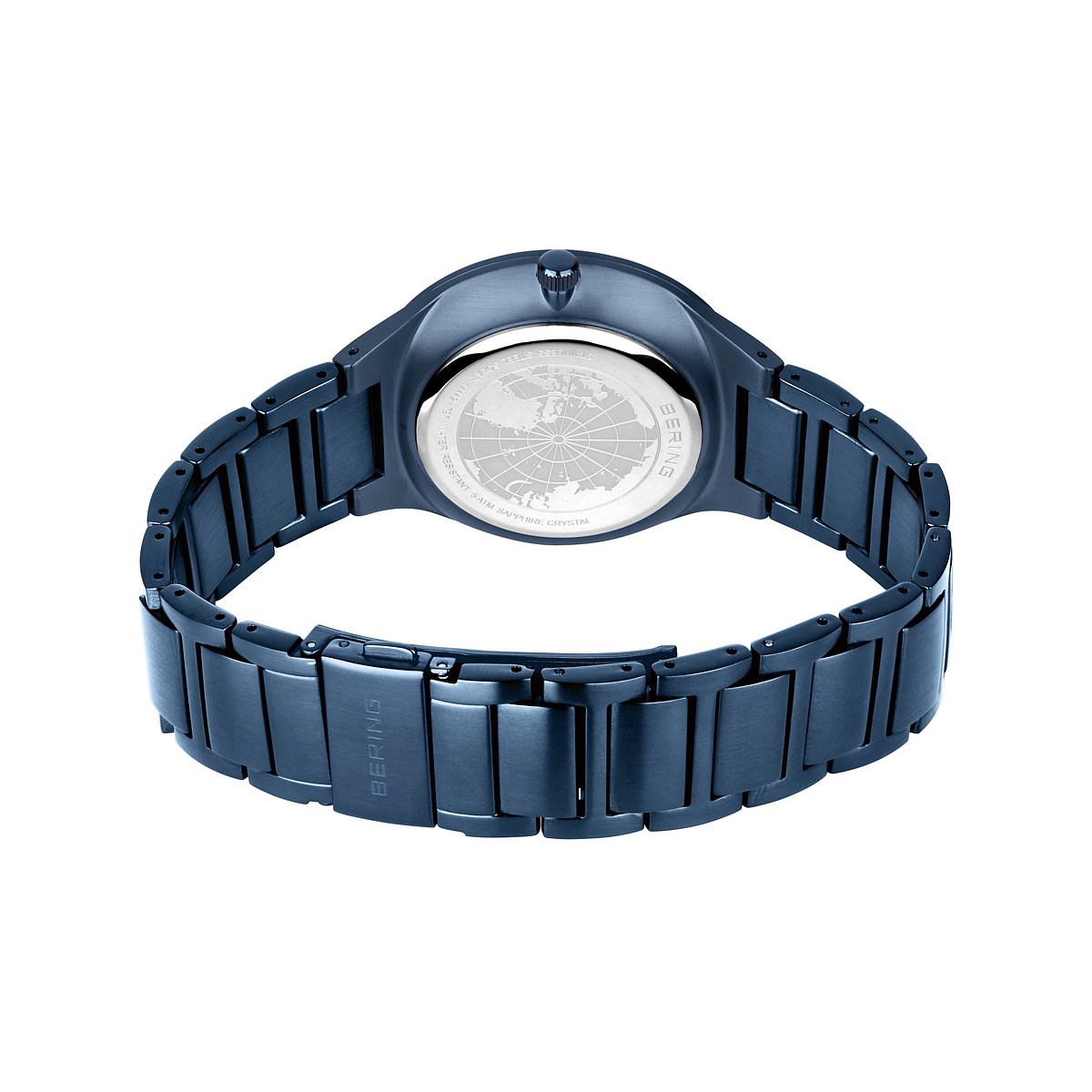 Bering Herrenuhr Solar blau 42 mm 14442-797