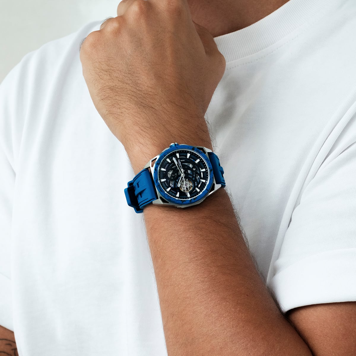 Holzkern Herrenautomatikuhr Carbonite Marmor & Carbon