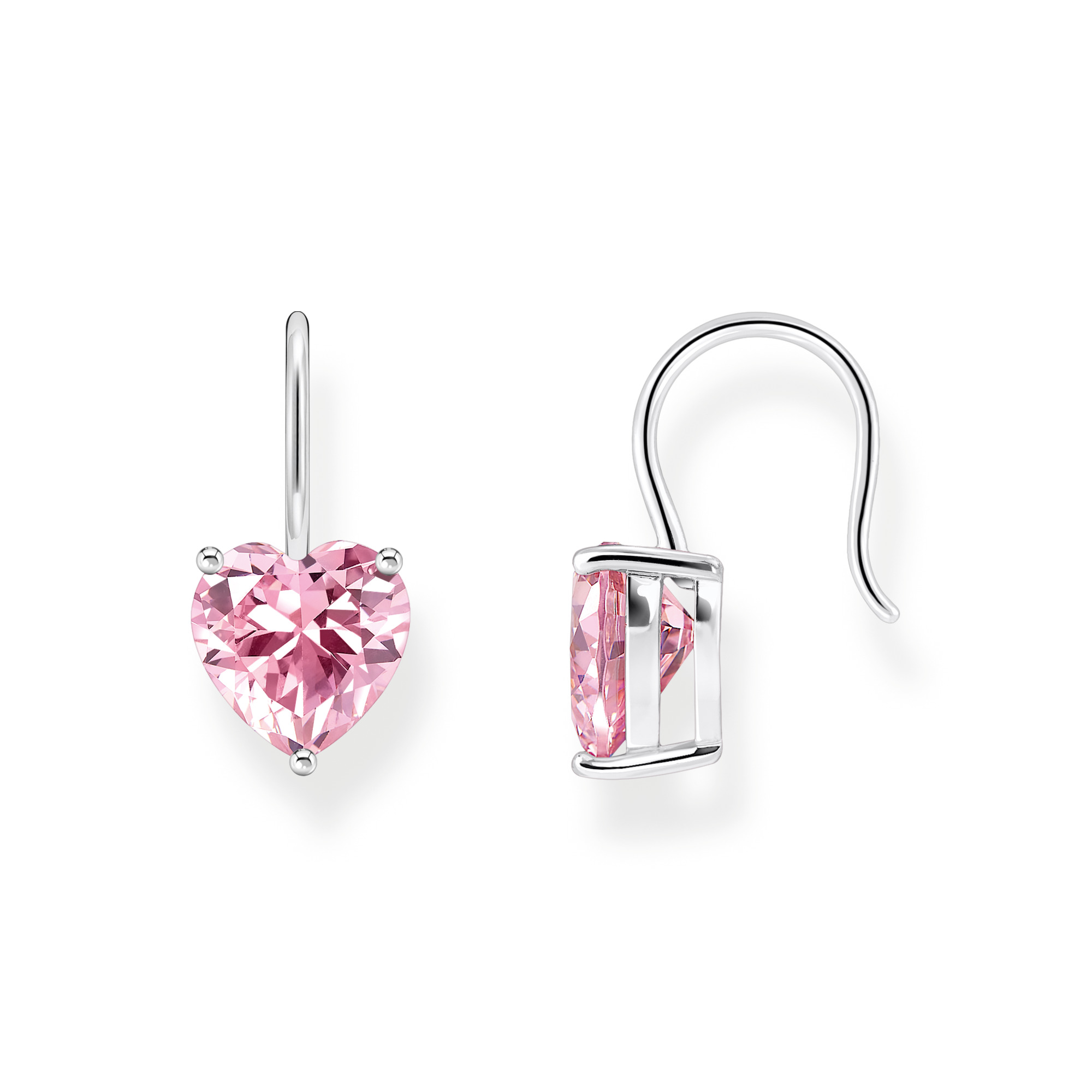 Thomas Sabo H2288-051-9 Ohrhänger mit pinkfarbenem Zirkonia-Herz