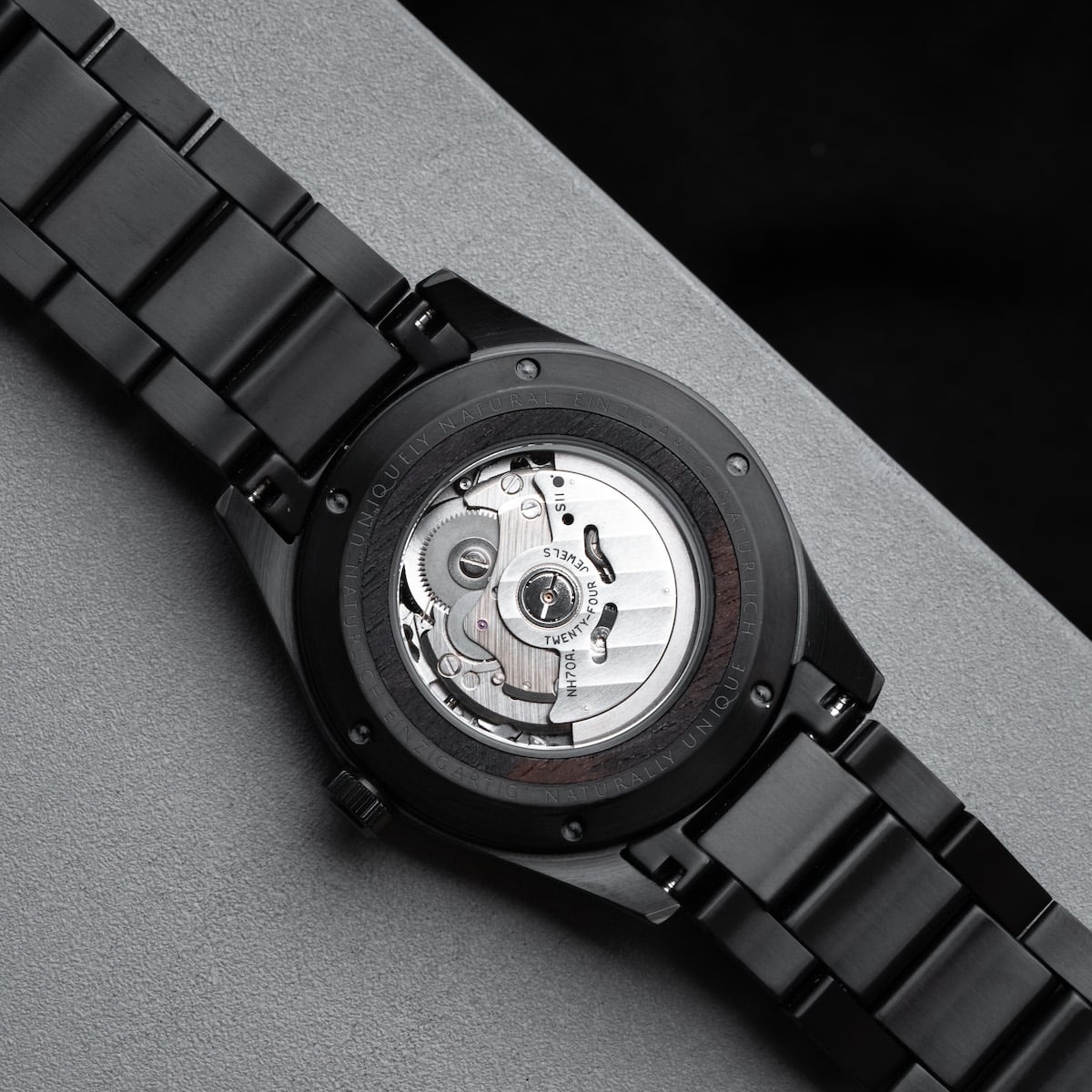 Holzkern Herrenuhr Woodleigh Ahorn & Schwarz
