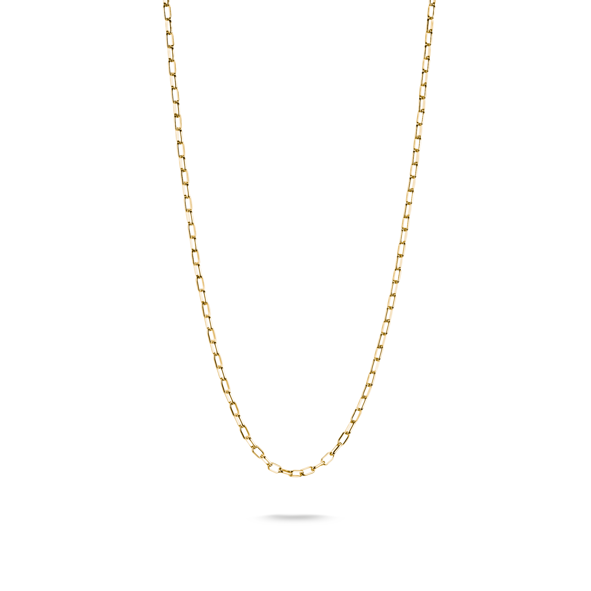 Vergoldete Paperclip-Kette aus 925 Silber mit Karabinerverschluss