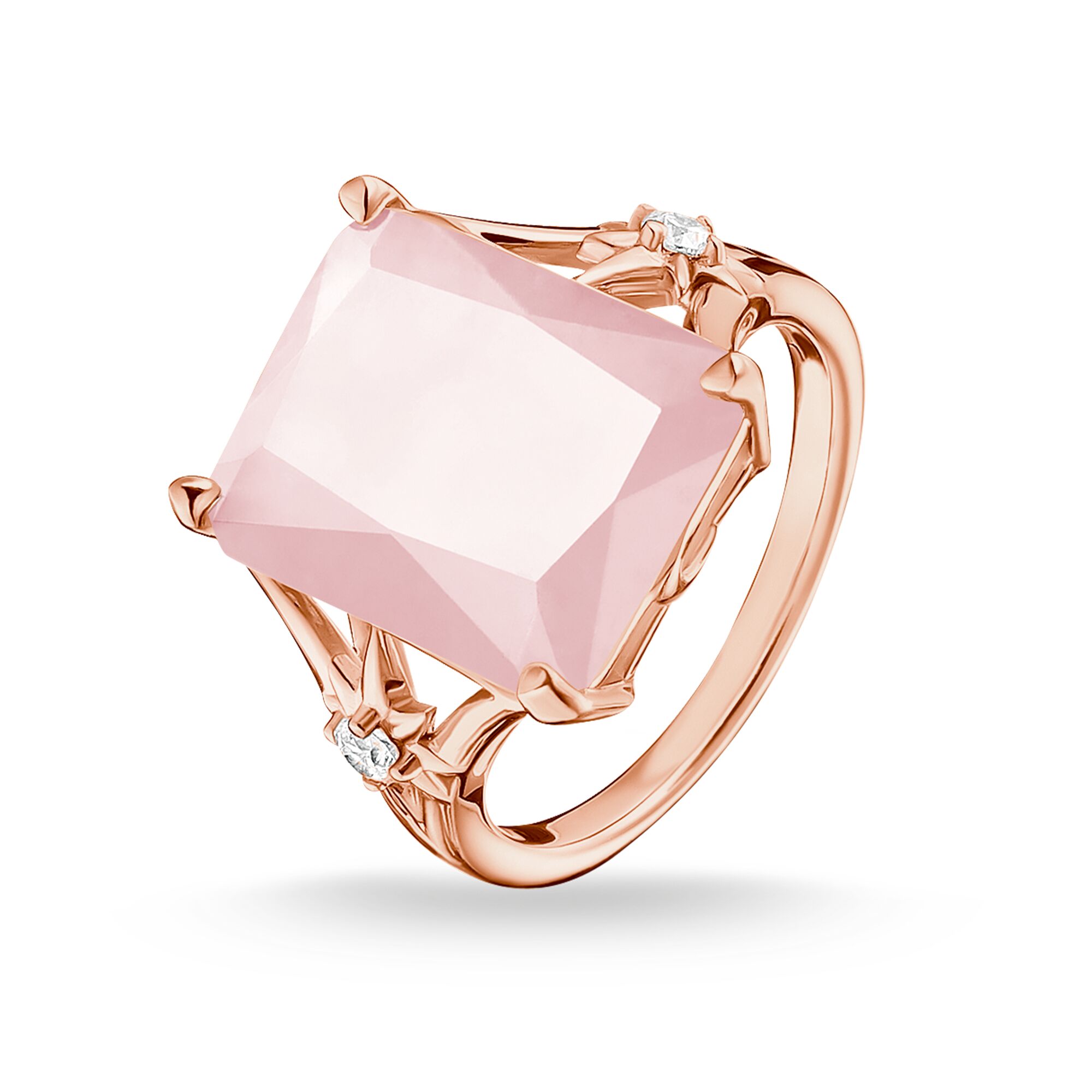 Thomas Sabo Ring Silber rosèvergoldet Rosenquarz TR2261-417-9-60