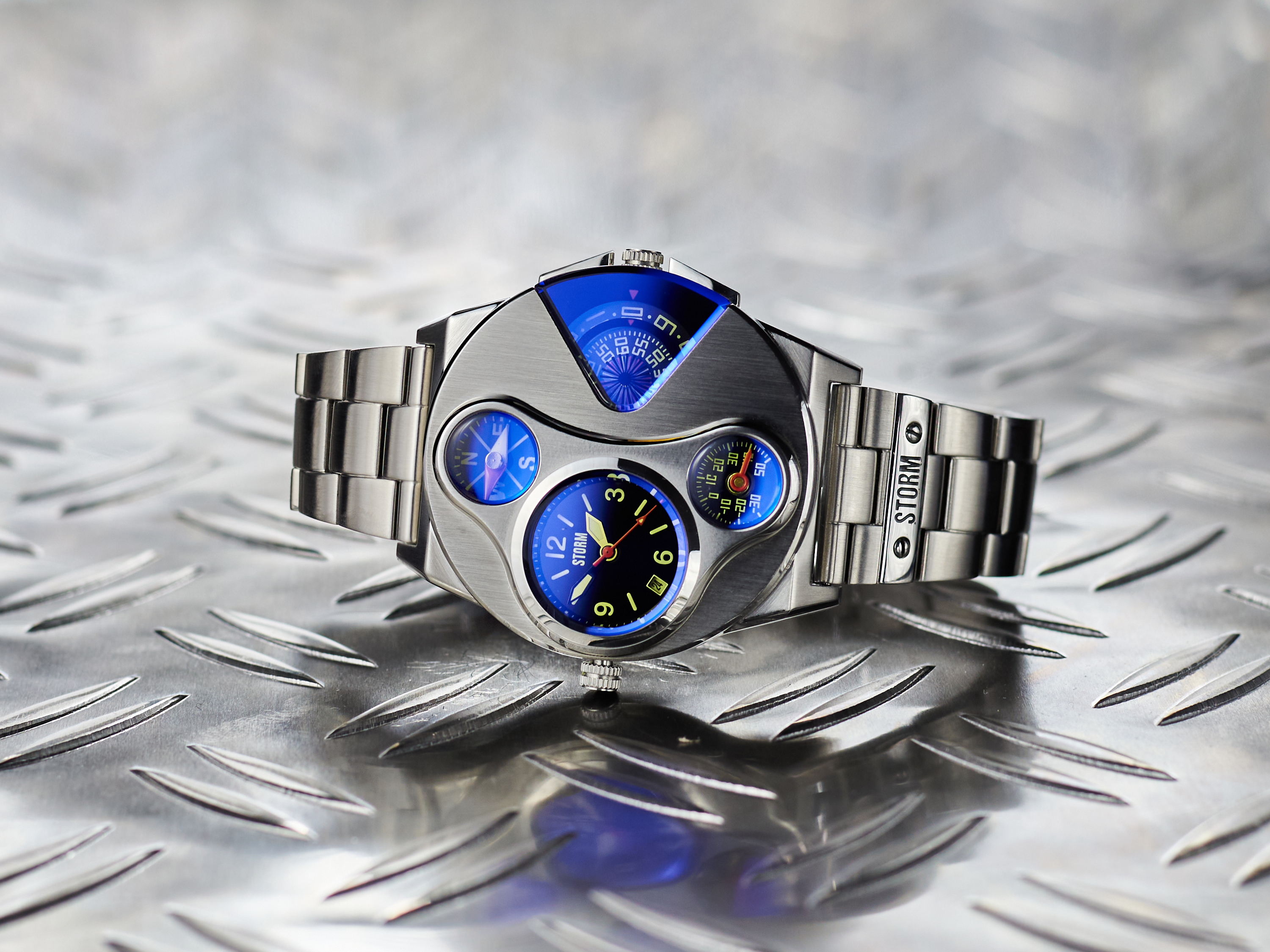 STORM Herrenuhr V2 Navigator Lazer Blue Special Edition Dual Time 47246/B