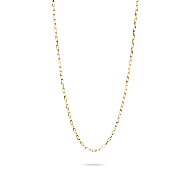 THOMAS SABO Paperclip Kette KE2328-413-39-L45v aus recyceltem 925 Silber, 18k vergoldet, 40-45 cm verstellbar, EAN 4051245617023
