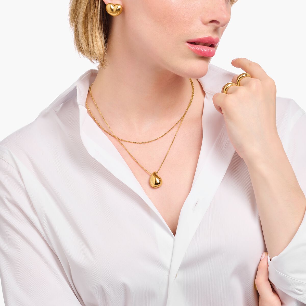 Thomas Sabo KE2284-413-39-L45v Singapurkette vergoldet Stärke 1,7 mm