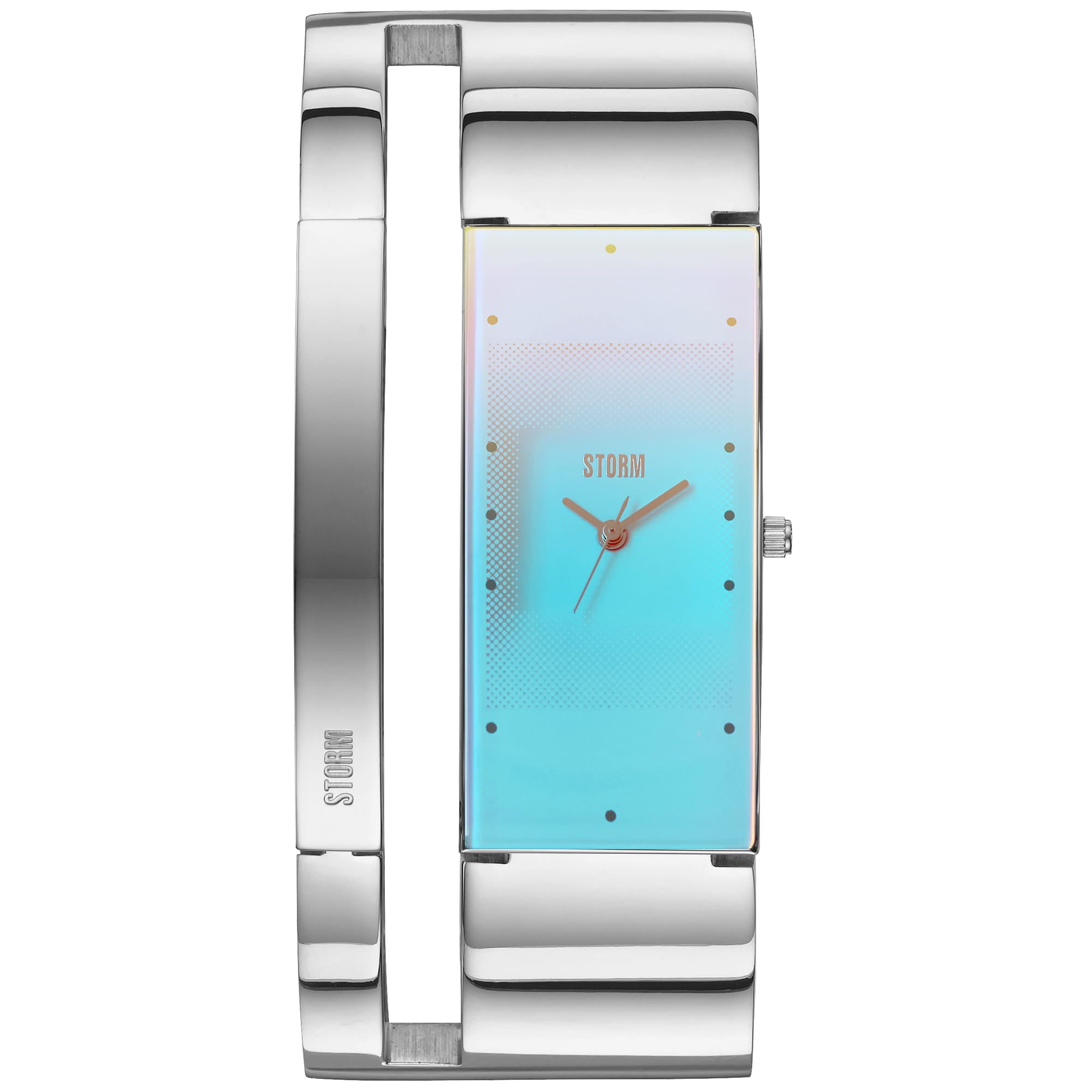 STORM Alvara Lazer Aqua Damenuhr 47343/AQ in IP-Gold mit Lazer-Aqua-Zifferblatt und Edelstahlarmspange