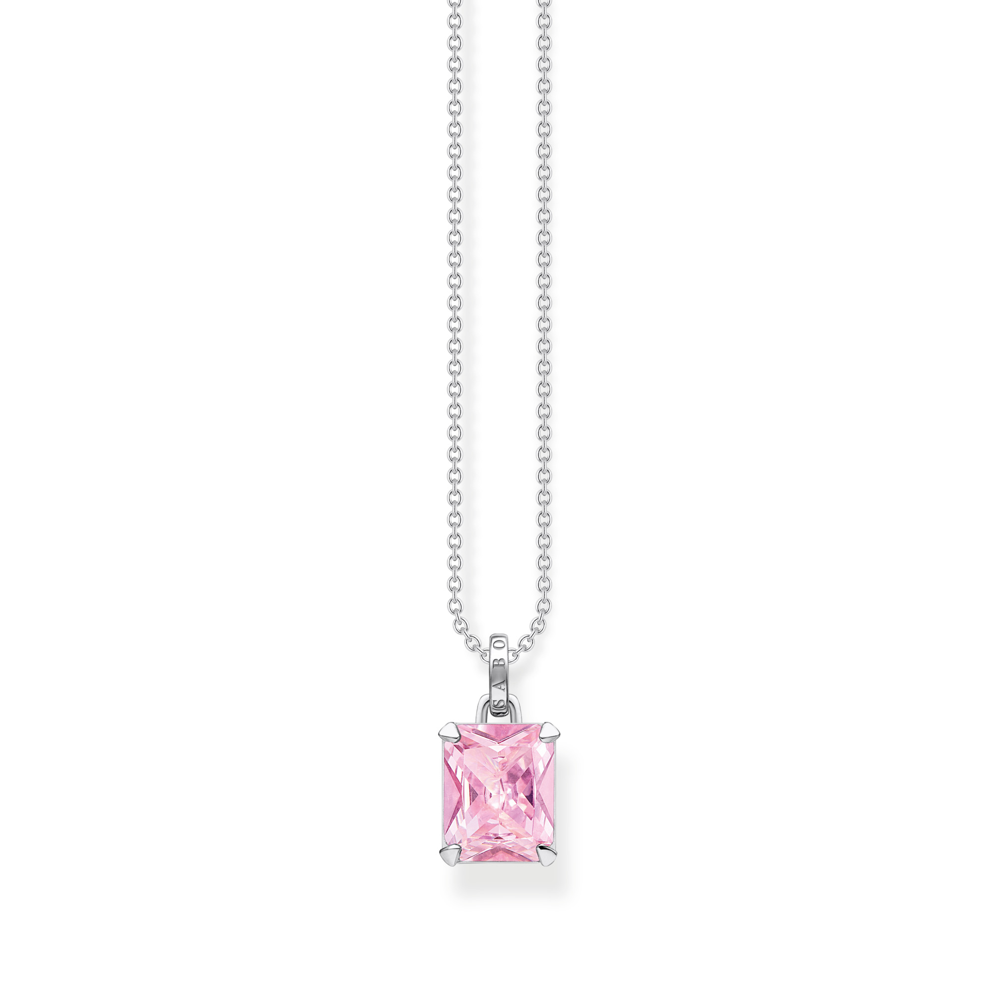 Thomas Sabo KE1964-051-9-L45v Kette mit pinkem Stein Silber