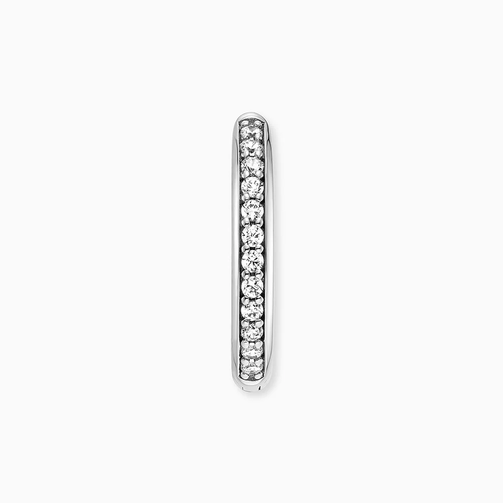 Engelsrufer Creole Lola ERE-LOLA-ZI-CR-16 aus rhodiniertem 925 Silber mit 24 weißen Zirkonia, 16 mm, EAN 4260756386797