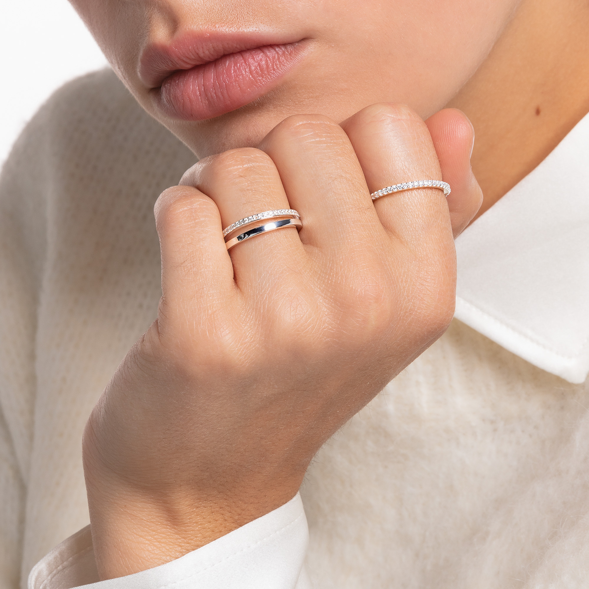 THOMAS SABO Bandring Zirkonia Silber TR2316-051-14