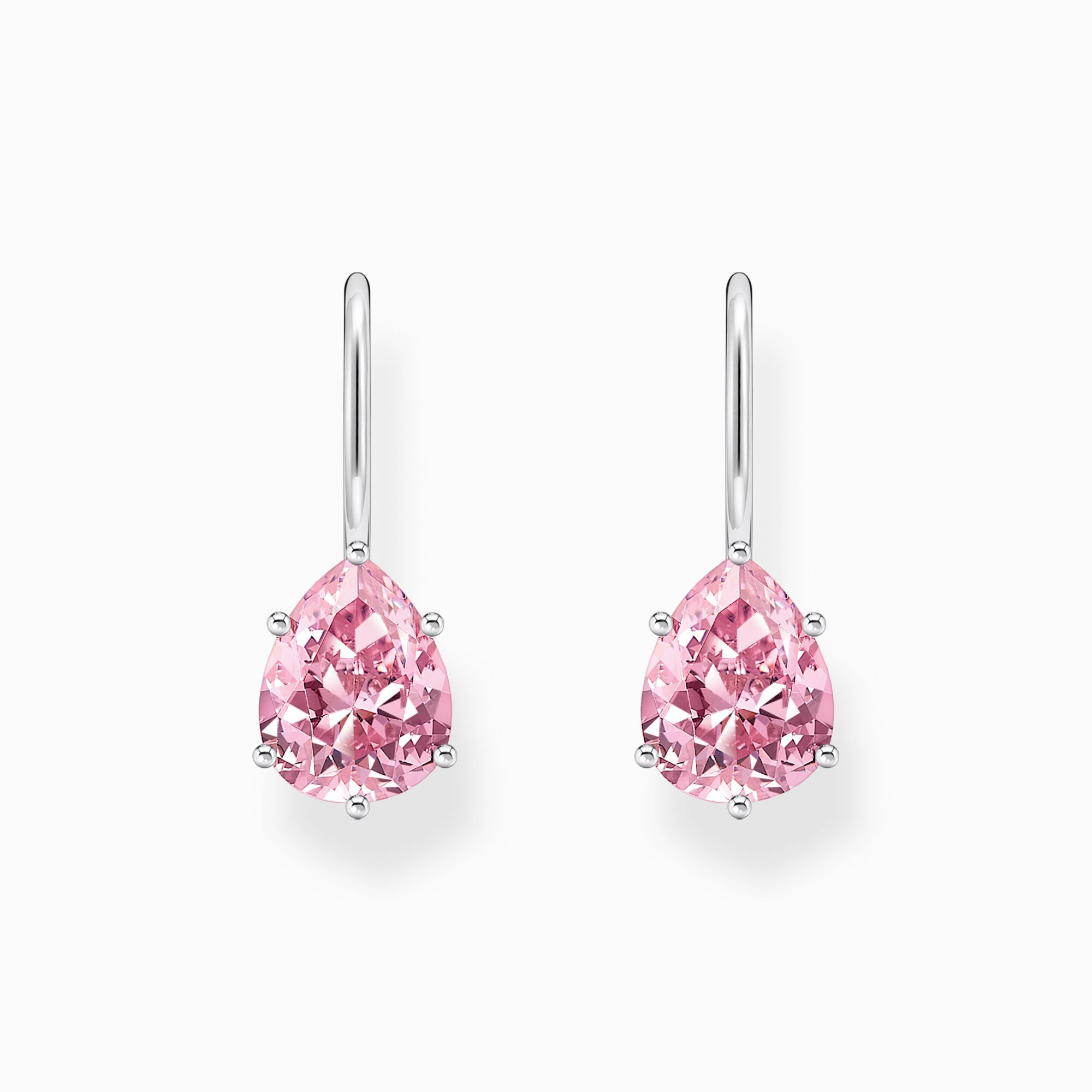 Thomas Sabo H2290-051-9 Ohrhänger mit pinkfarbenem Zirkonia-Tropfen