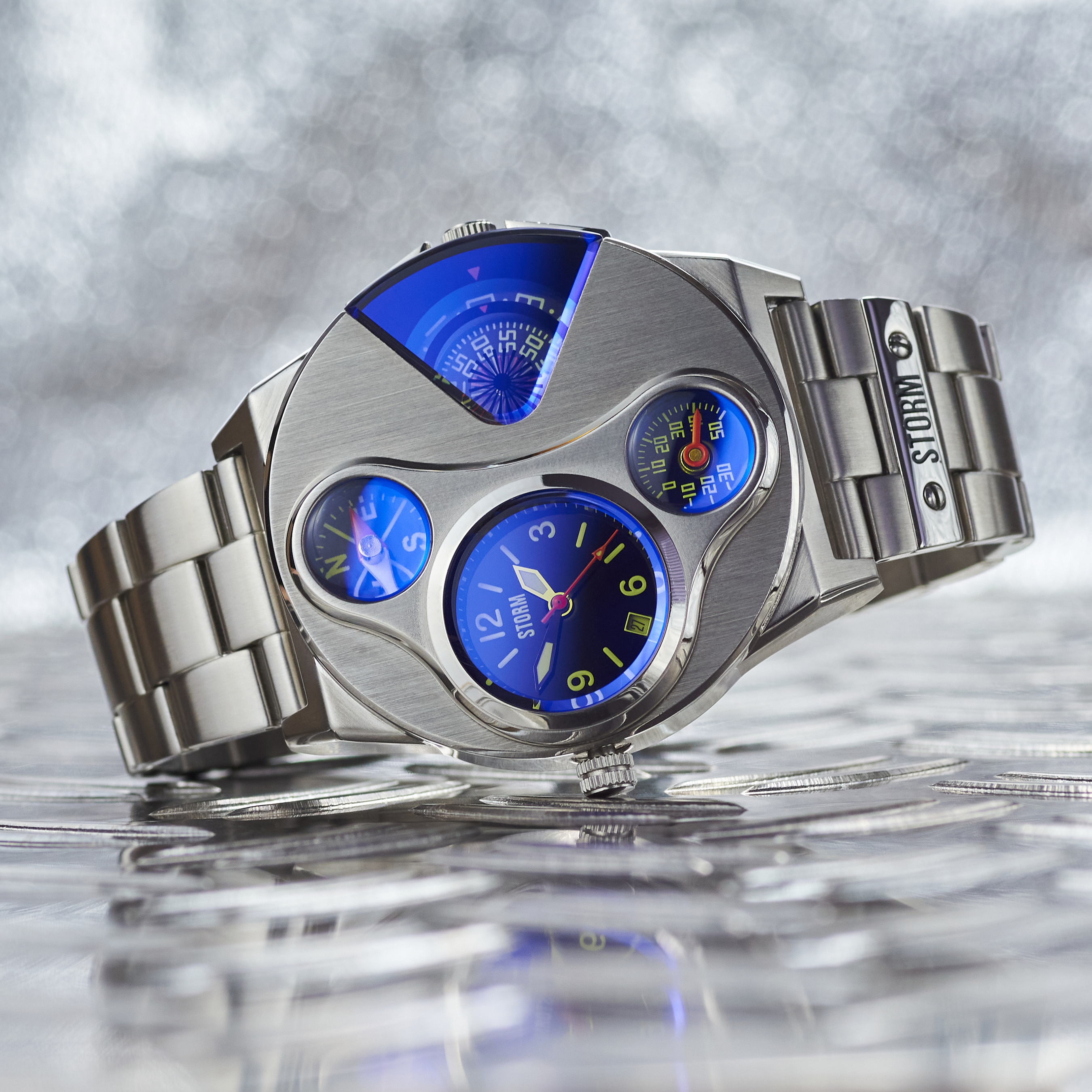 STORM Herrenuhr V2 Navigator Lazer Blue Special Edition Dual Time 47246/B