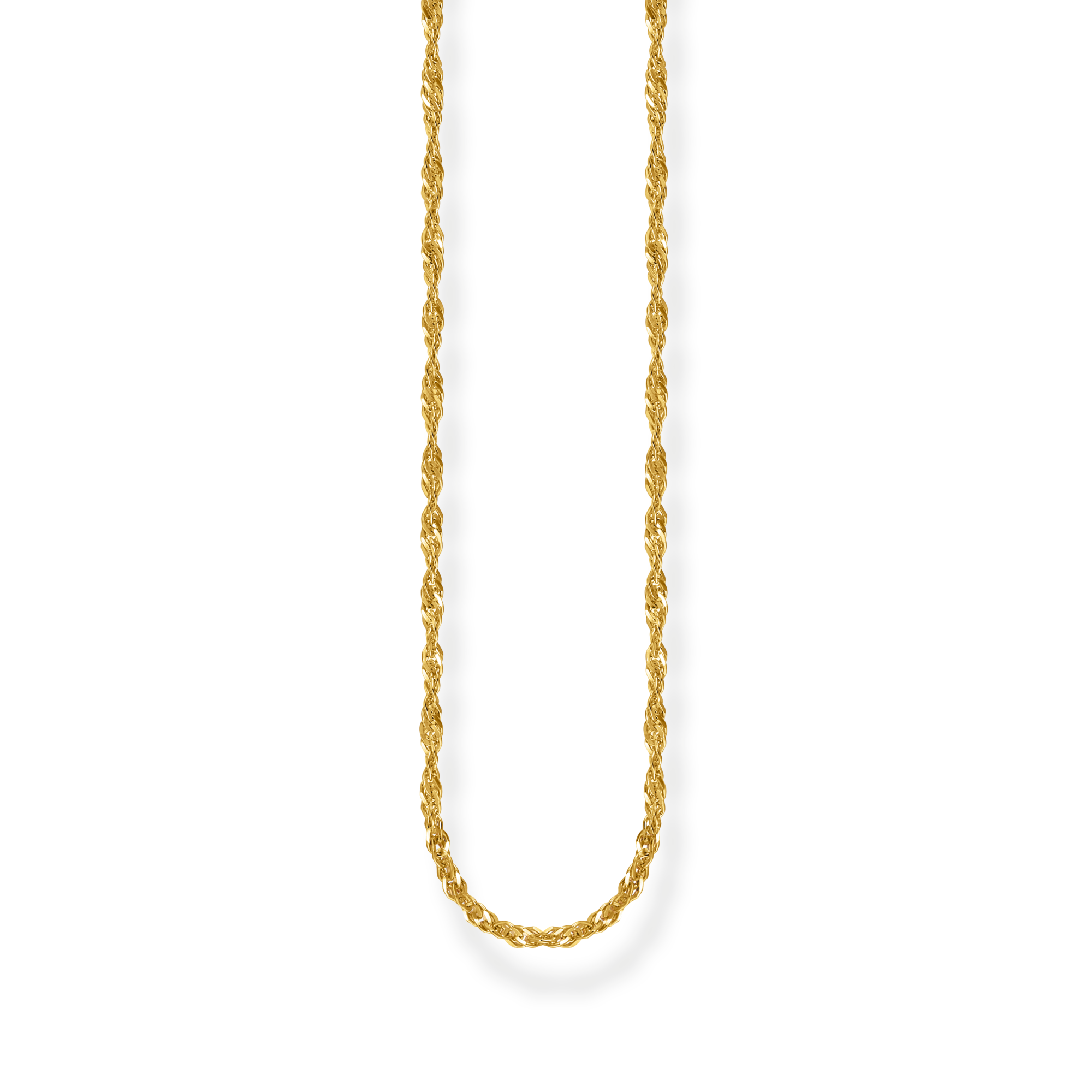 Nachhaltige Thomas Sabo Kette 18k vergoldet, passend für Charms Connect