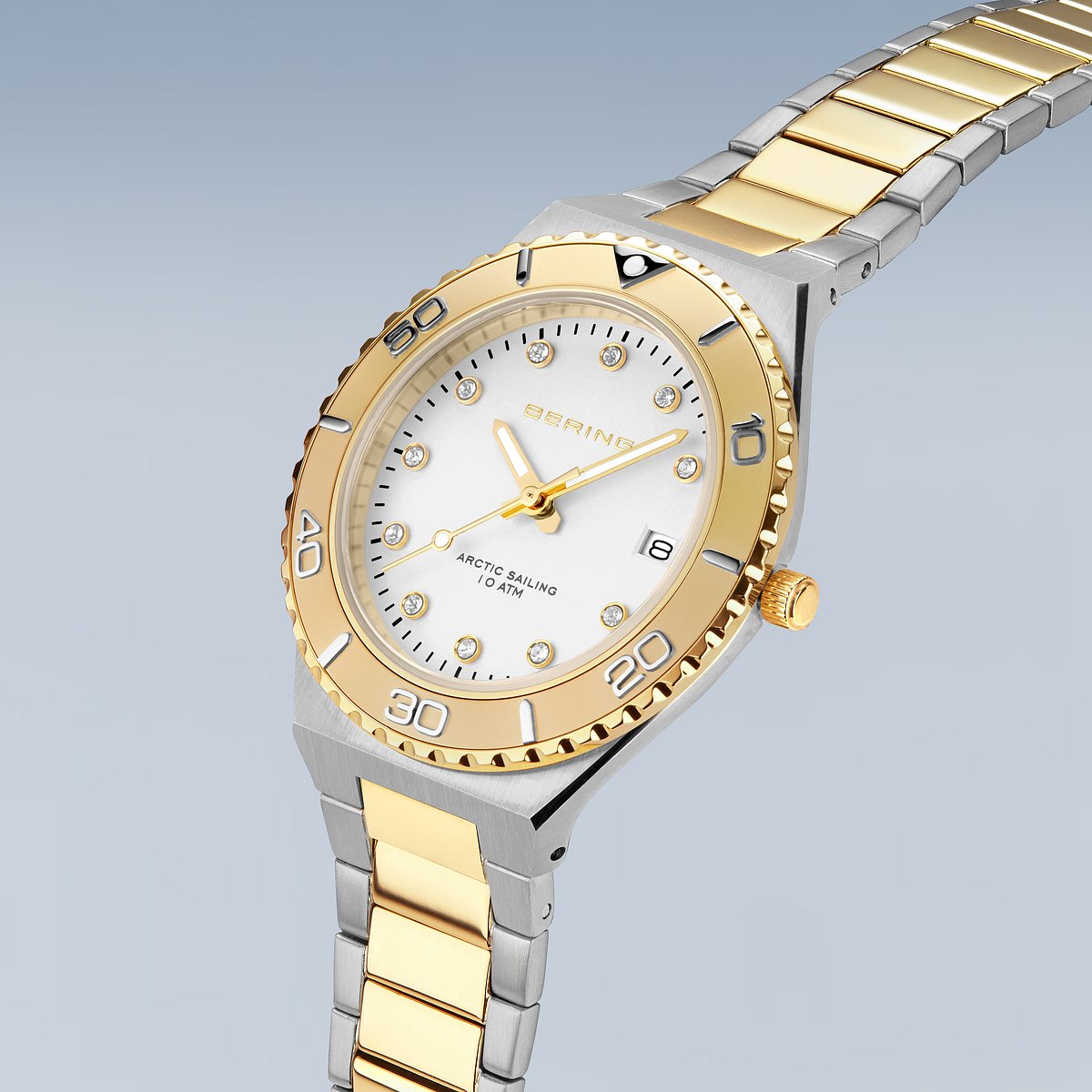 BERING Damenuhr Classic Collection bicolor 36 mm Datum 18936-710