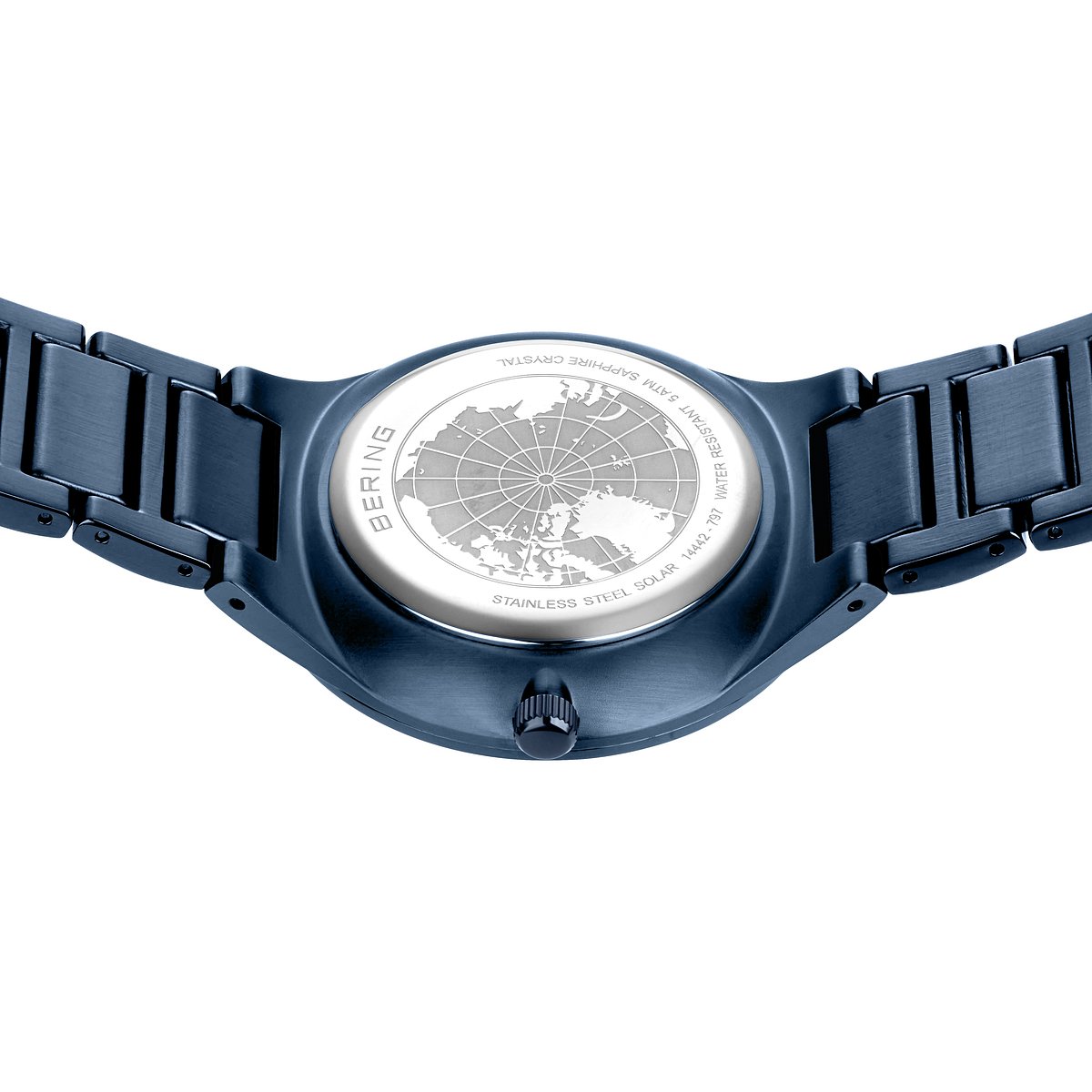 Bering Herrenuhr Solar blau 42 mm 14442-797
