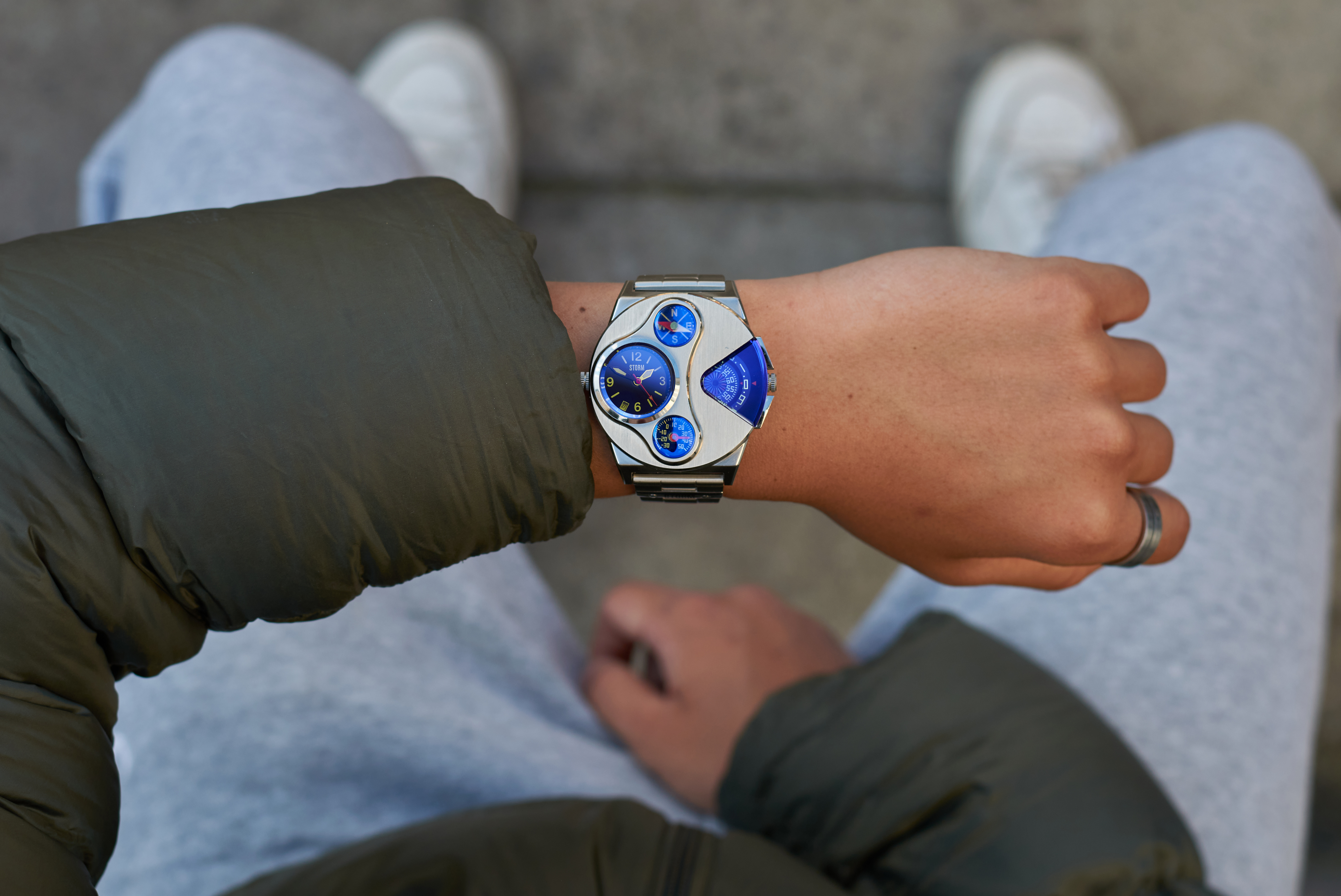 STORM Herrenuhr V2 Navigator Lazer Blue Special Edition Dual Time 47246/B