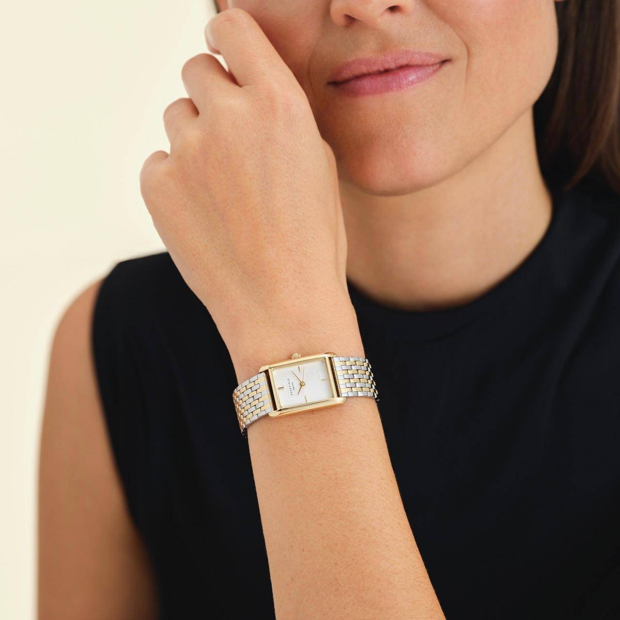 Rosefield Damenuhr Heirloom Bicolor Silber Gold HWDSG-H03
