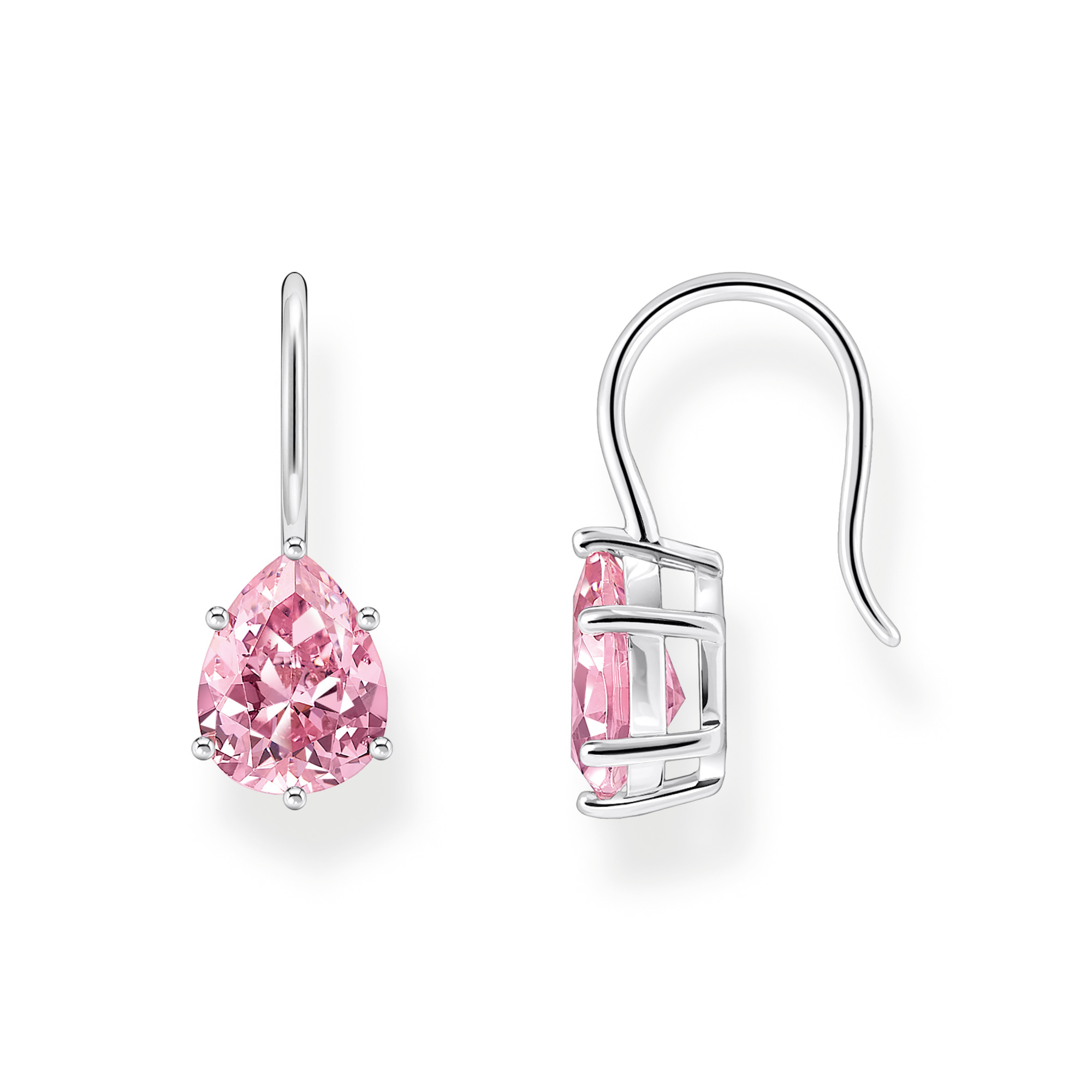 Thomas Sabo H2290-051-9 Ohrhänger mit pinkfarbenem Zirkonia-Tropfen
