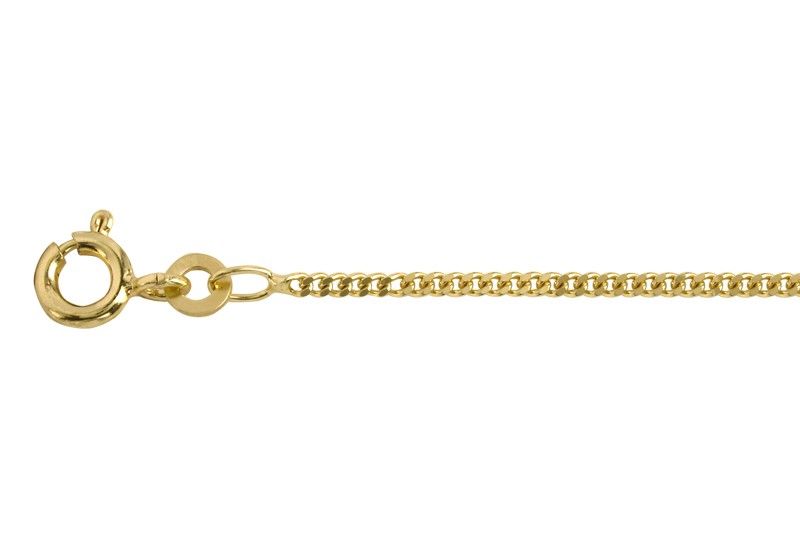 Collierkette 32619-01 aus 333 Gelbgold, Panzer-Machart, 50 cm lang, 1,2 mm breit, Federring, ohne Besatz, EAN 4066065023763