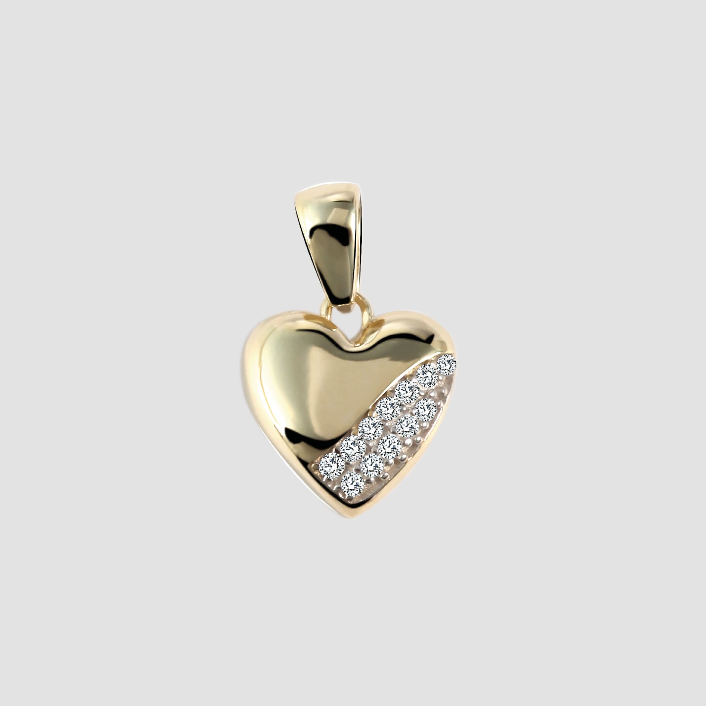 Akzent Goldanhänger Shanice Herz mit Zirkonia – 375/- Gelbgold, ohne Kette